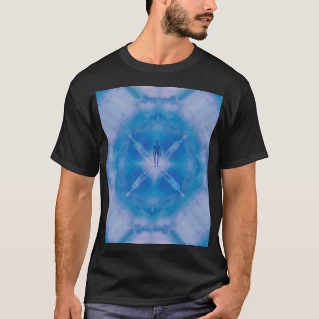 Psychedelic Myasty Man - Blue #3 T Shirt (Framsida)