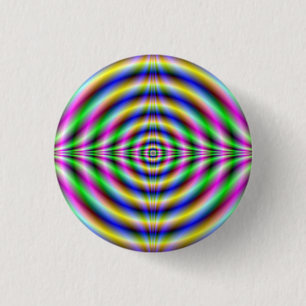 Psychedelic Neon Öga Knapp