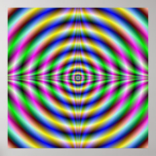 Psychedelic Neon Öga Poster