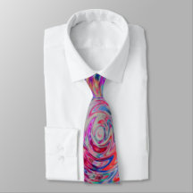 Psychedelic Neon Rainbow Neck Tie matchar allt!