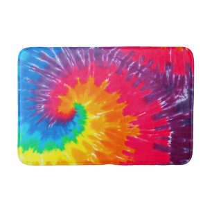 Psychedelic Neon Tie-Dye Badrumsmatta