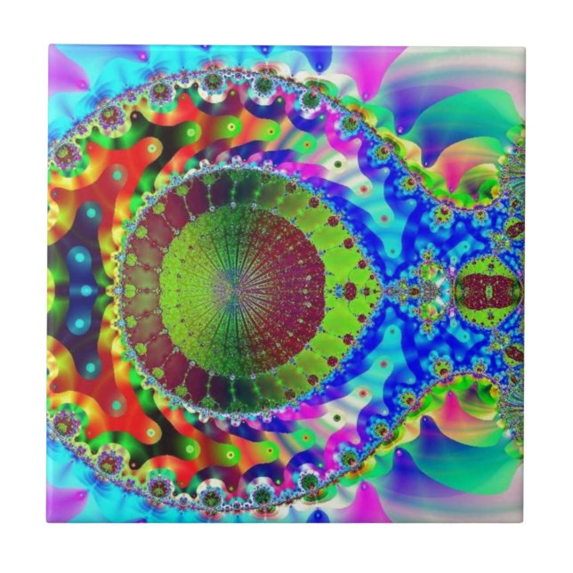 Psychedelic neonFractal Kakelplatta (Framsidan)
