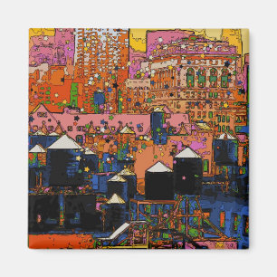 Psychedelic NYC: NYC Vatten Torn i vinter nummer 9 Magnet