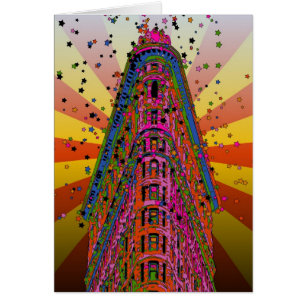 Psychedelic NYC - Överträffa av Flatironen som Hälsningskort