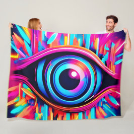 Psychedelic Öga Art Fleecefilt