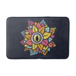Psychedelic Öga Flower - Colorful Trippy Art Badrumsmatta