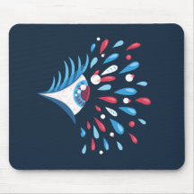 Psychedelic öga för mörkt färgrikt stänk