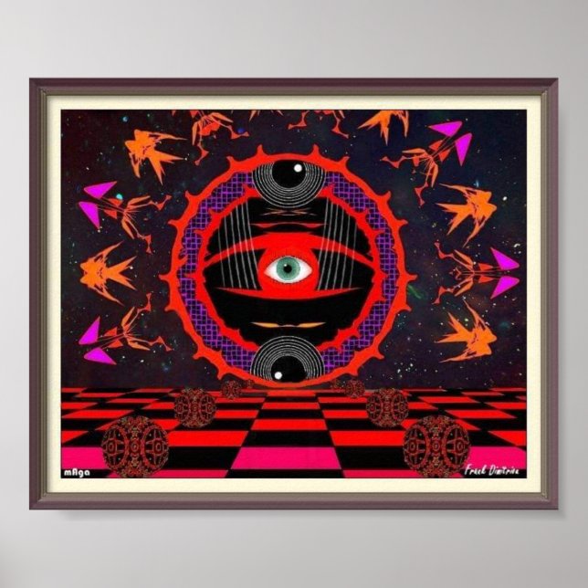 Psychedelic Öga Poster (Framsidan)