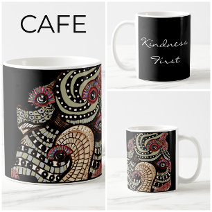 Psychedelic Öga Tentacles Abstrakt Art Kaffemugg