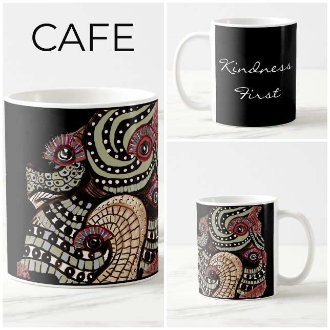 Psychedelic Öga Tentacles Abstrakt Art Kaffemugg (Skapare uppladdad)