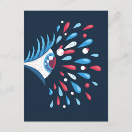 Psychedelic Öga Trippy Konstig Odness Vykort