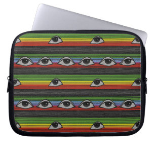 Psychedelic Ögon Mönster Laptop Fodral