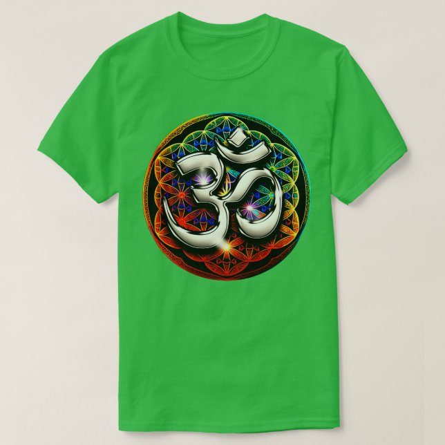 Psychedelic Om SpiritualZen T Shirt (Design framsida)