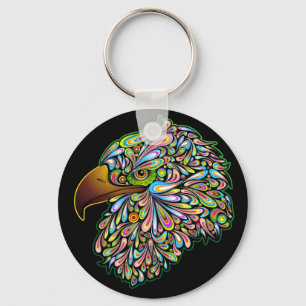 Psychedelic örnhök nyckelring