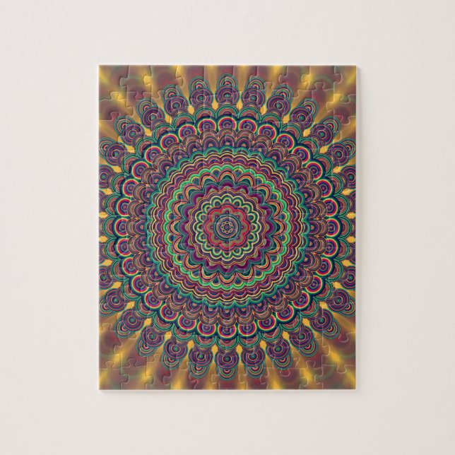 Psychedelic oval mandala pussel (Vertikal)