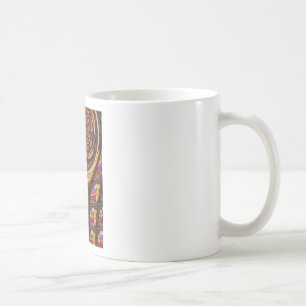 Psychedelic Påsk Kaleidoscope Art Skriv ut Kaffemugg