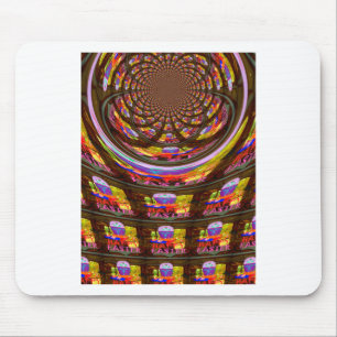 Psychedelic Påsk Kaleidoscope Art Skriv ut Musmatta