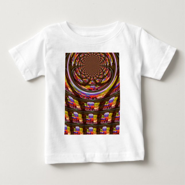 Psychedelic Påsk Kaleidoscope Art Skriv ut T-shirt (Framsida)