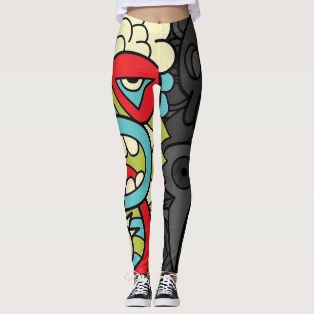 Psychedelic Patterns Leggings (Framsida)