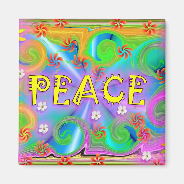 Psychedelic Peace Magnet (Framsidan)