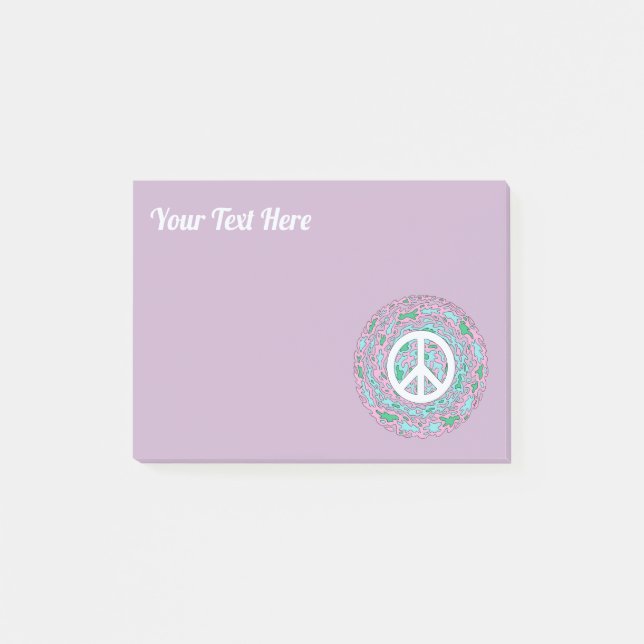 Psychedelic Peace Post-it Notes Block (Framsida)
