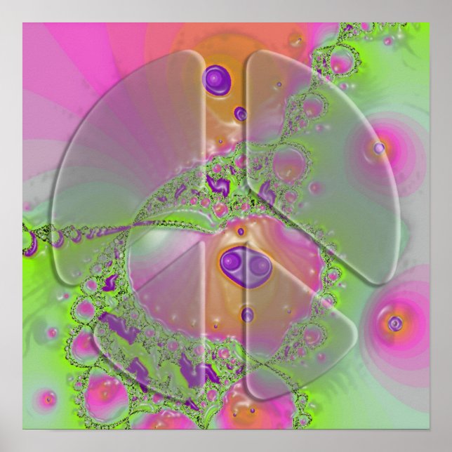 psychedelic peace sign poster (Framsidan)