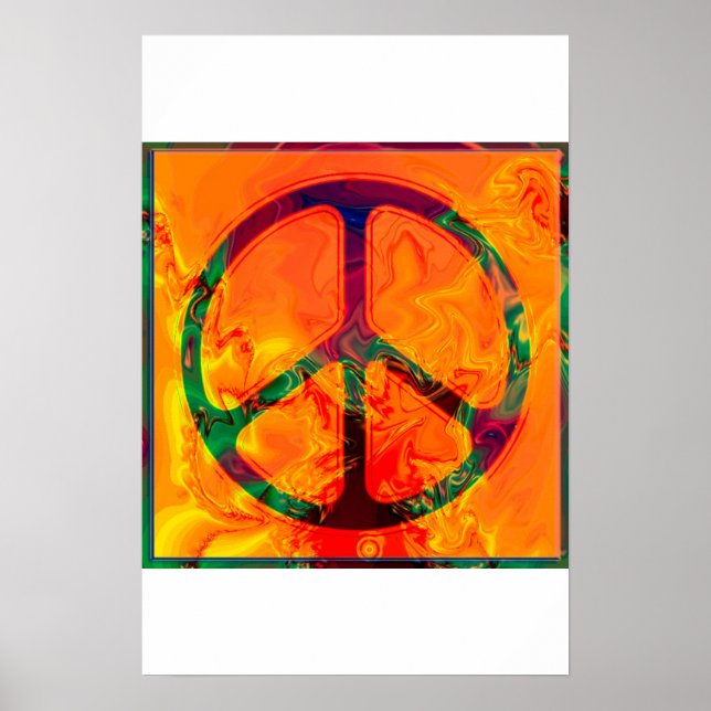 psychedelic peace sign poster (Framsidan)