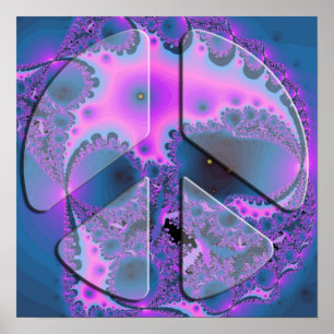 psychedelic peace sign poster