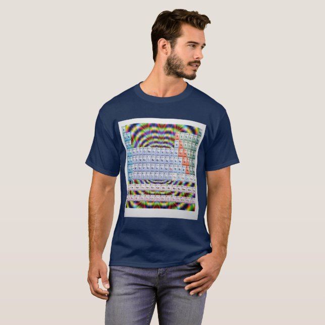 Psychedelic periodisk T-tröja för bordjournalkonst T-shirt (Hel framsida)