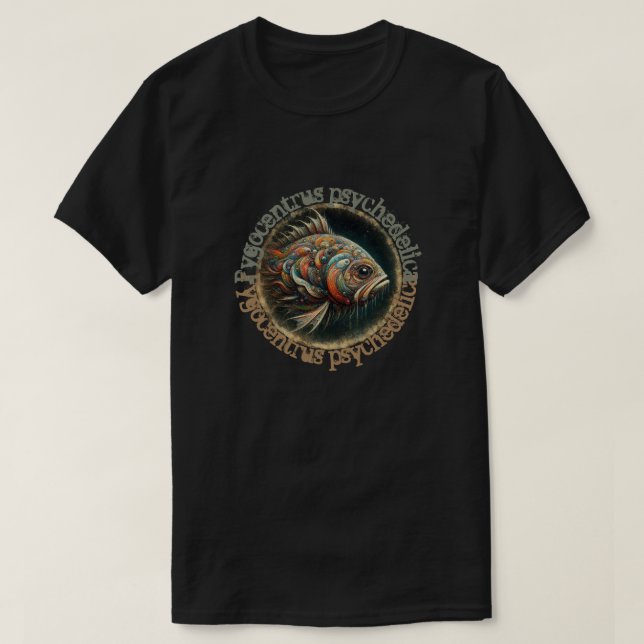 Psychedelic Piranha T Shirt (Design framsida)