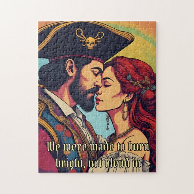 Psychedelic Pirat par - djärv Romantik Pussel (Vertikal)