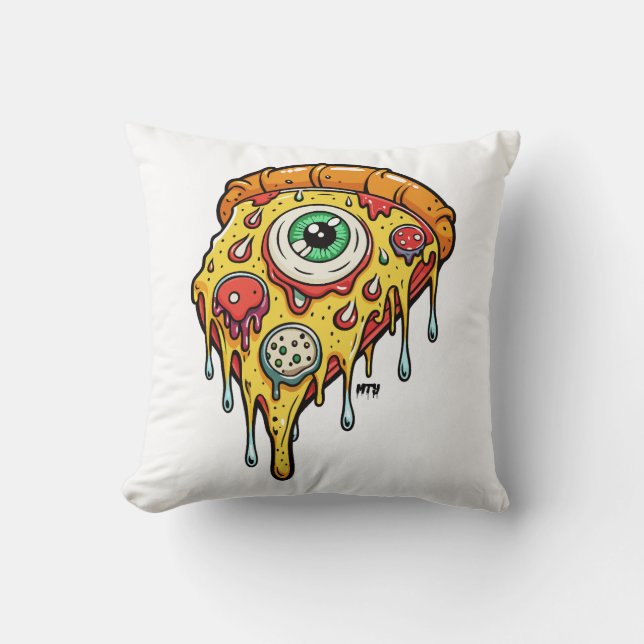 Psychedelic Pizza Kudde (Framsida)