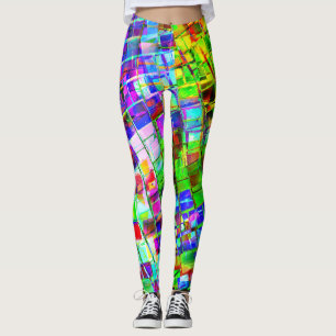 Psychedelic Planet Disco Boll Leggings