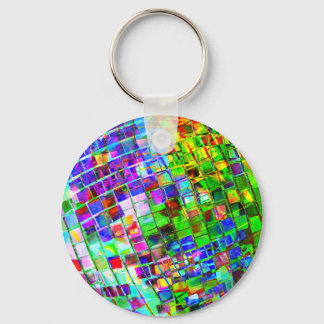 Psychedelic Planet Disco Boll Nyckelring