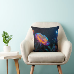 Psychedelic Poppy i Moonlight Kudde