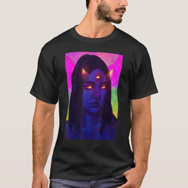 Psychedelic Psytrance Svamp Syra Tripp Surreal T Shirt (Framsida)