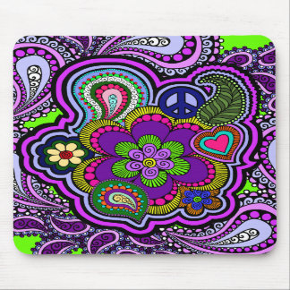 Psychedelic purpurfärgade Paisley Mousepad Musmatta