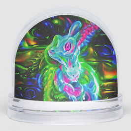 Psychedelic Rabbit Dragon i Neon Fantasy