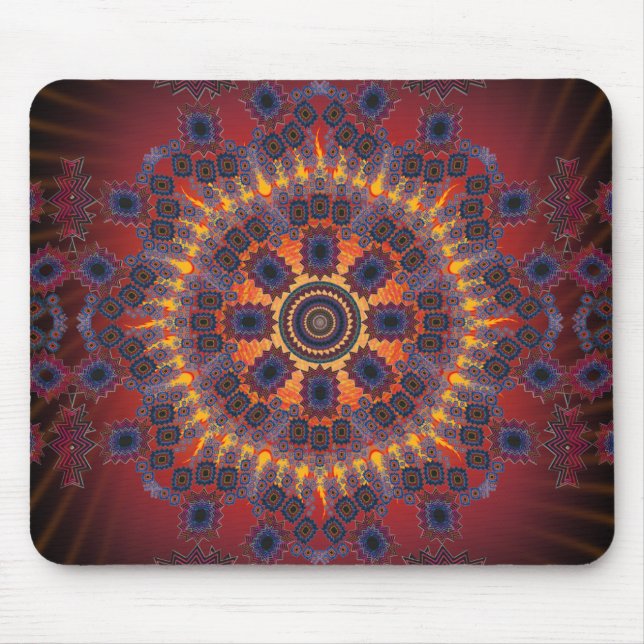 Psychedelic radiell design: Mousepad Musmatta (Framsidan)