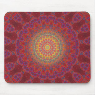 Psychedelic radiellt mönster: musmatta