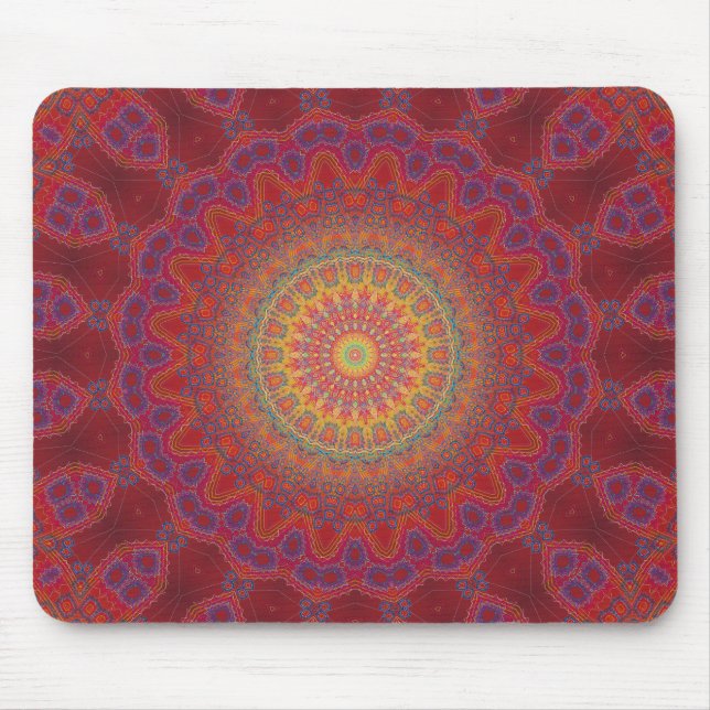 Psychedelic radiellt mönster: musmatta (Framsidan)