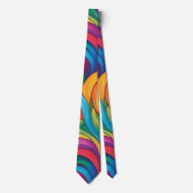Psychedelic Rainbow Abstrakt Neck Tie