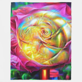 Psychedelic Rainbow Ro Fleecefilt