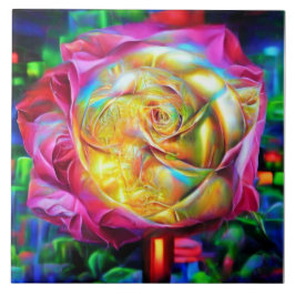 Psychedelic Rainbow Ro Kakelplatta