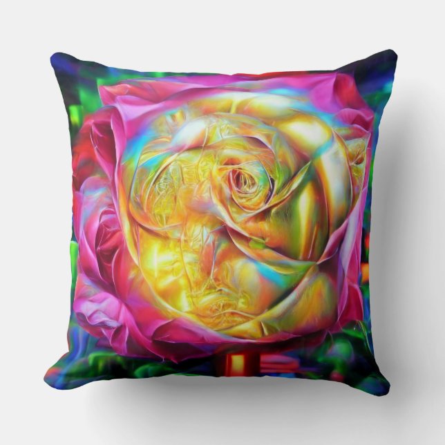Psychedelic Rainbow Ro Kudde (Framsida)