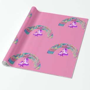 Psychedelic Rainbows och Unicorns Thunder_Cove Presentpapper