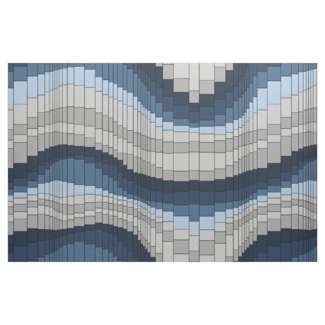 Psychedelic randigt för berg- och dalbanavintage tyg (Fat Quarter)