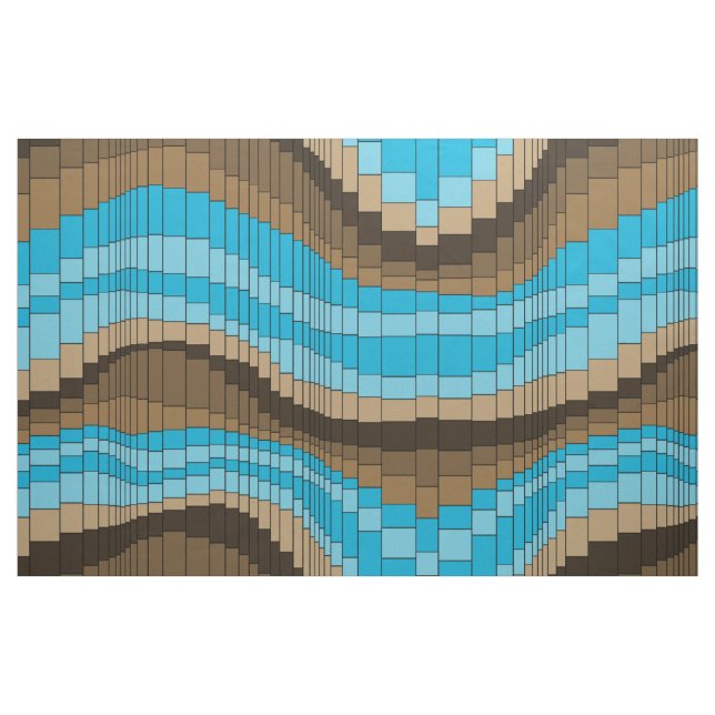Psychedelic randigt för berg- och dalbanavintage tyg (Fat Quarter)