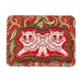 Psychedelic Red Cats (av Louis Wain) Magnet