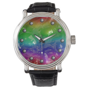 Psychedelic regnbåge göra gelé av gyttja armbandsur